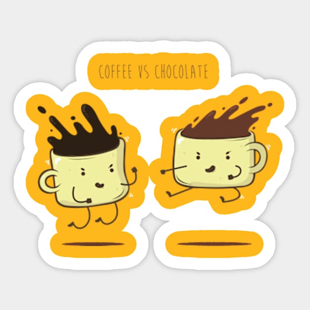 Coffee vs chocolate Sticker by Baxtr